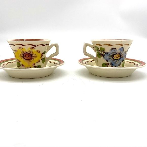 Pountney & Co Demitasse Teacup & Saucer Pair 1339 - Picture 1 of 16